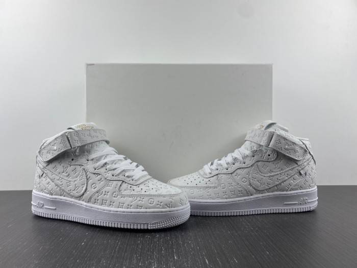 nike x l**is V*t*n air force 1 mid sneakers bsyf037b