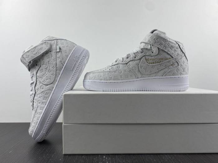 nike x l**is V*t*n air force 1 mid sneakers bsyf037b