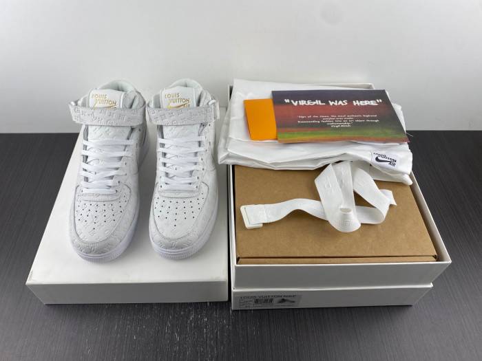nike x l**is V*t*n air force 1 mid sneakers bsyf037b