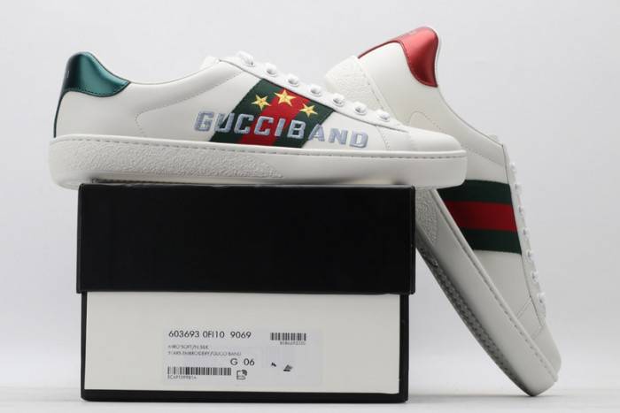 GUCC Ace Embroidered Low-Top Sneaker 603693 0FI10 9069