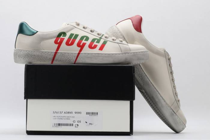 GUCC Ace Embroidered Low-Top Sneaker 576137 A38V0 9090