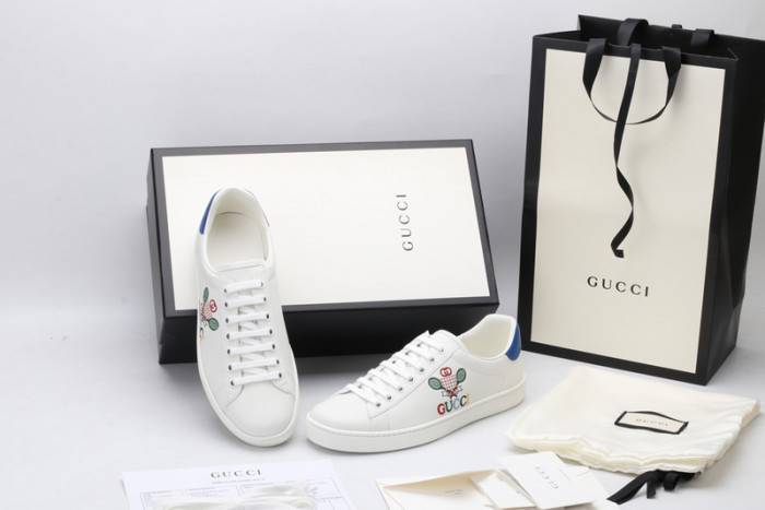 GUCC Ace Embroidered Low-Top Sneaker 603696 AY070 9096