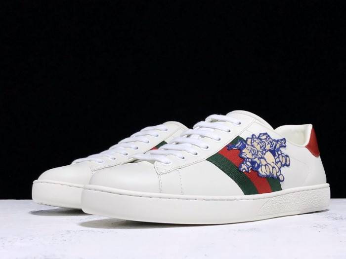 GUCC Ace Embroidered Low-Top Sneaker