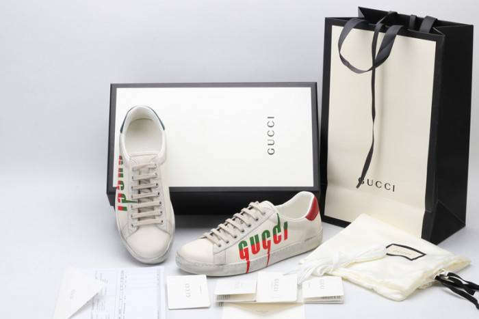 GUCC Ace Embroidered Low-Top Sneaker 576137 A38V0 9090