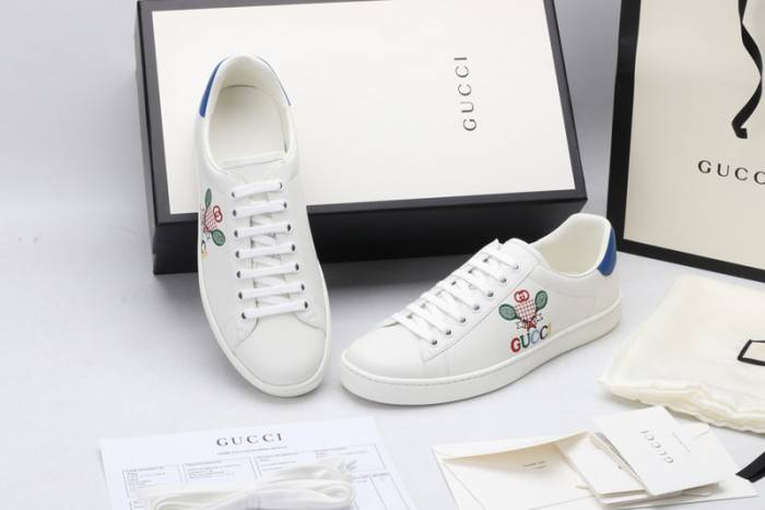 GUCC Ace Embroidered Low-Top Sneaker 603696 AY070 9096