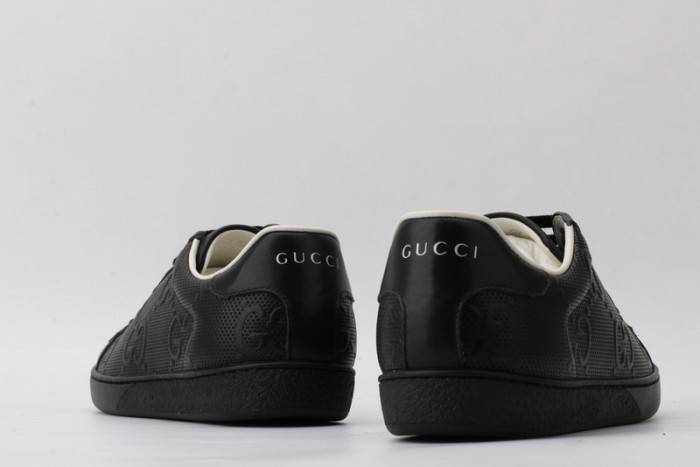GUCC Ace Embroidered Low-Top Sneaker Black