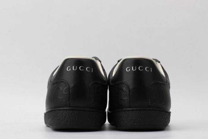 GUCC Ace Embroidered Low-Top Sneaker Black