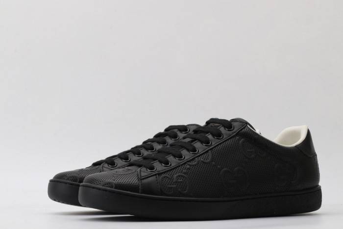 GUCC Ace Embroidered Low-Top Sneaker Black