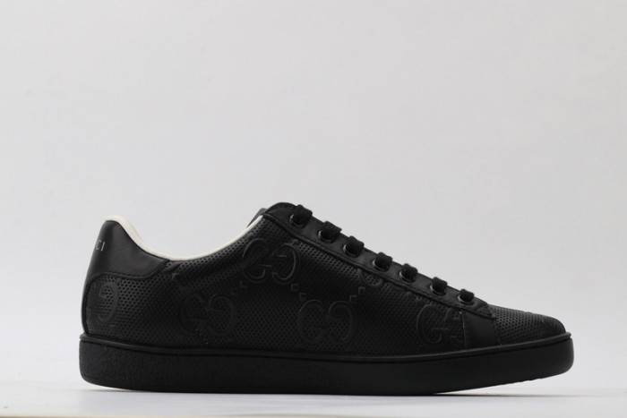 GUCC Ace Embroidered Low-Top Sneaker Black