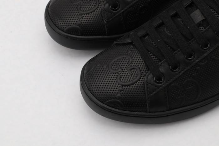 GUCC Ace Embroidered Low-Top Sneaker Black