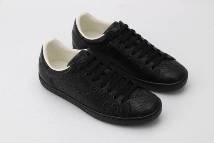 GUCC Ace Embroidered Low-Top Sneaker Black