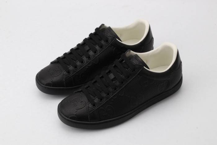 GUCC Ace Embroidered Low-Top Sneaker Black