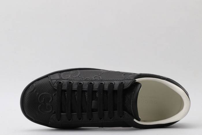 GUCC Ace Embroidered Low-Top Sneaker Black