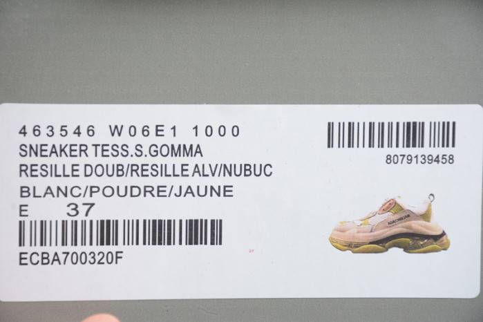 BLCG Sneaker Triple.s.Gomma Blanc Poudre Jaune