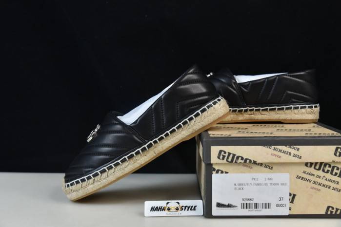 GU*CCI Women’s Pilar GG Matelassé Espadrille Flats