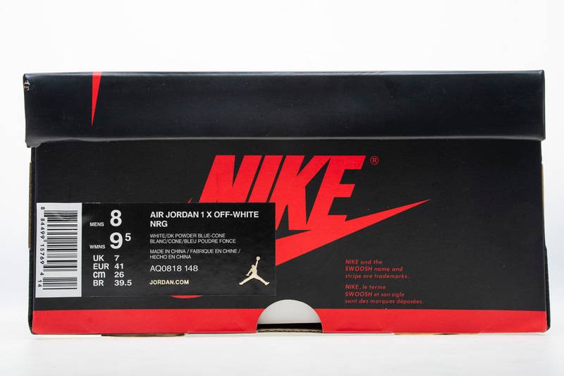 Air Jordan 1 Retro High Off-White University Blue