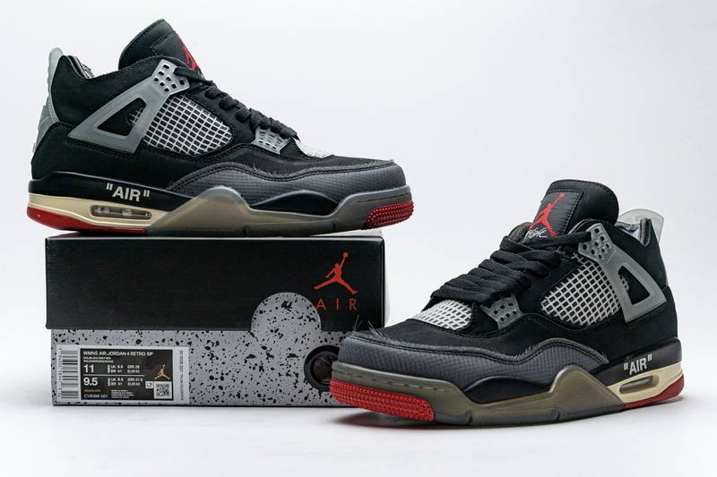 Air Jordan 4 Retro Off-White Bred