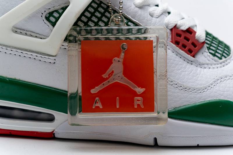 Air Jordan 4 Retro White Green Red