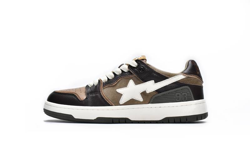 A Bathing Ape Bape SK8 Sta Brown Ivory
