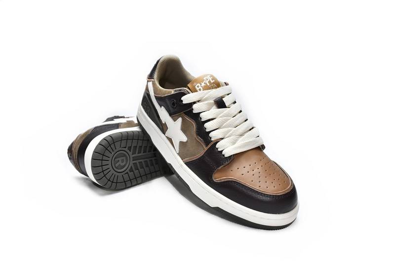A Bathing Ape Bape SK8 Sta Brown Ivory
