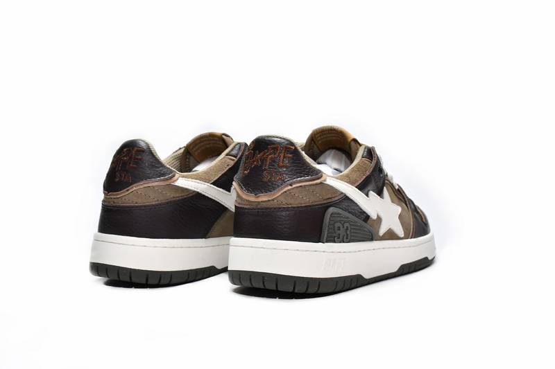 A Bathing Ape Bape SK8 Sta Brown Ivory