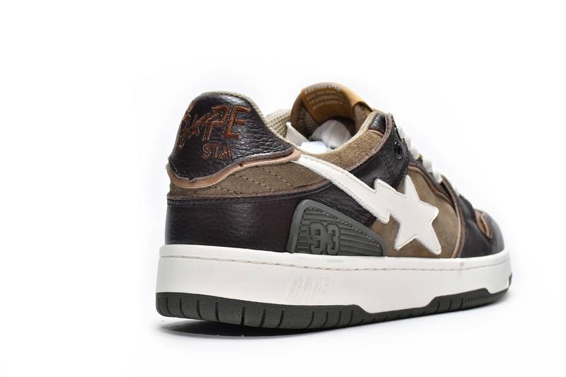 A Bathing Ape Bape SK8 Sta Brown Ivory