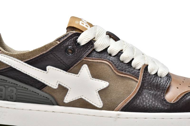 A Bathing Ape Bape SK8 Sta Brown Ivory