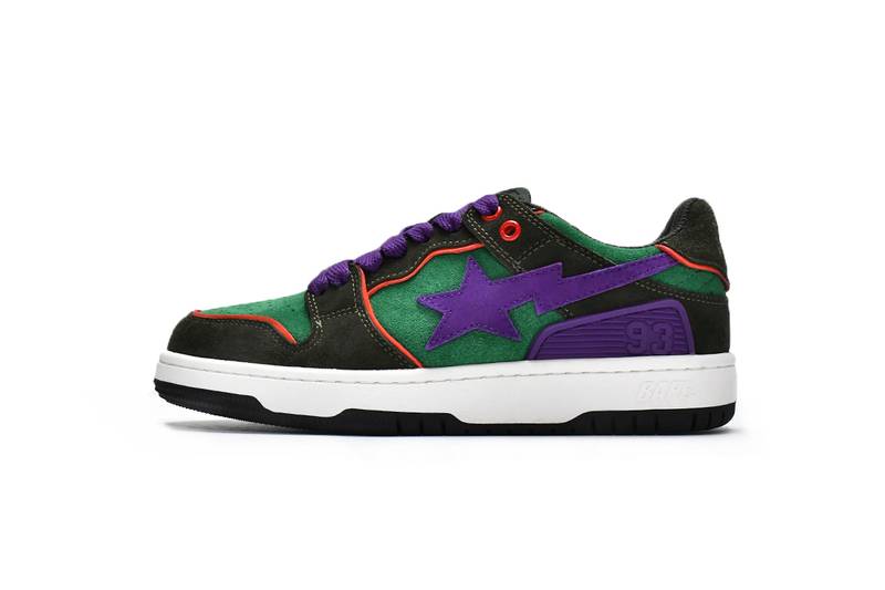 A Bathing Ape Bape SK8 Sta Dark Purple Green