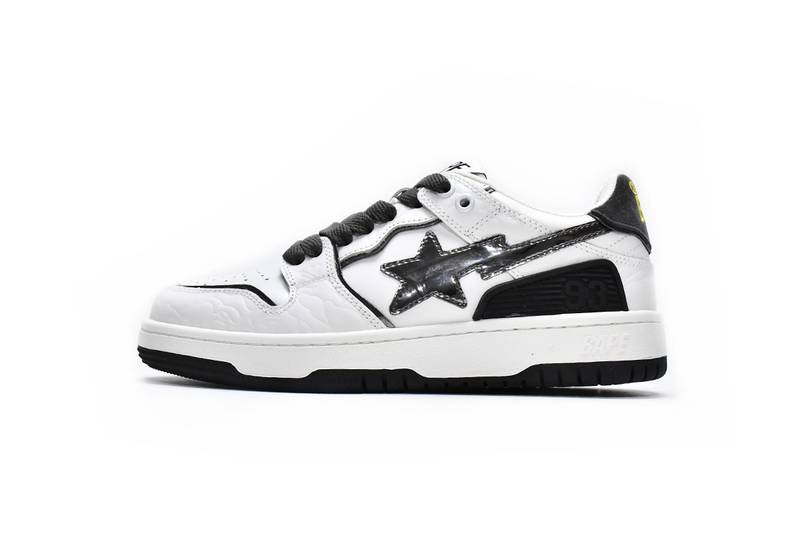 A Bathing Ape Bape SK8 Sta White Silver