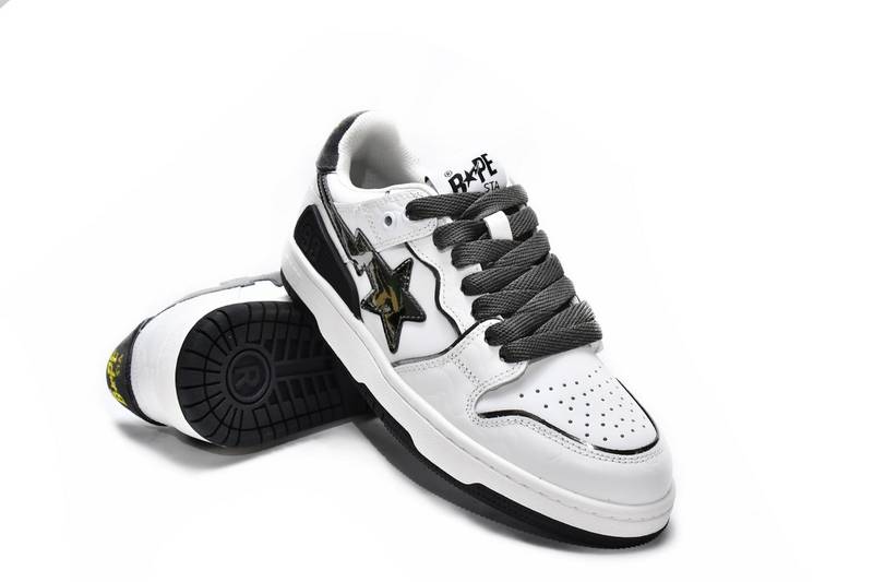 A Bathing Ape Bape SK8 Sta White Silver
