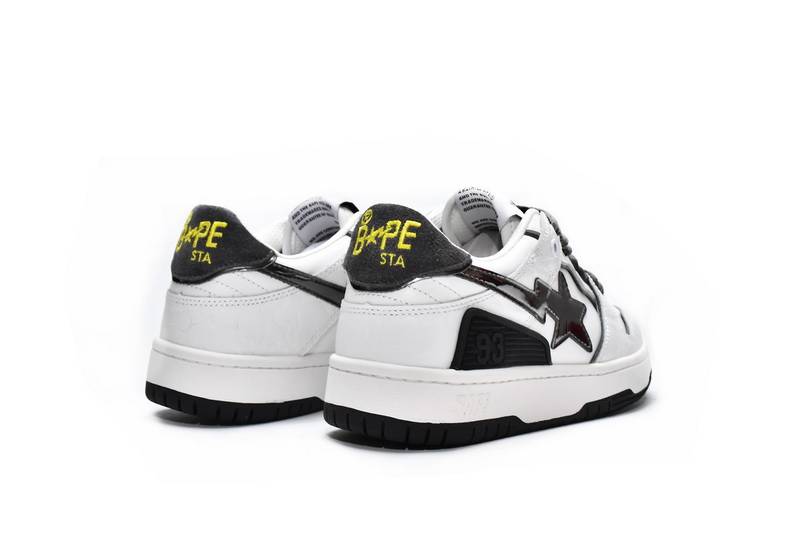 A Bathing Ape Bape SK8 Sta White Silver