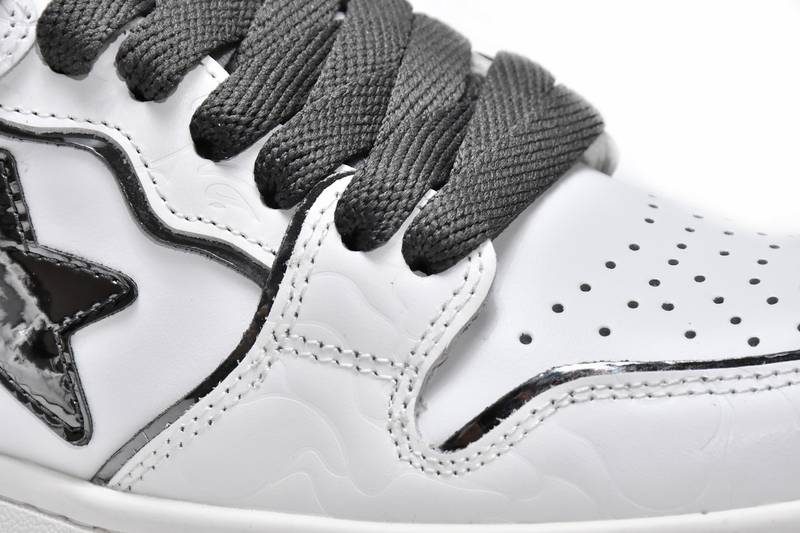 A Bathing Ape Bape SK8 Sta White Silver