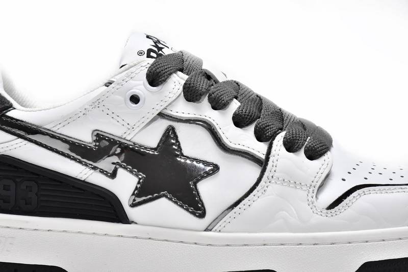 A Bathing Ape Bape SK8 Sta White Silver