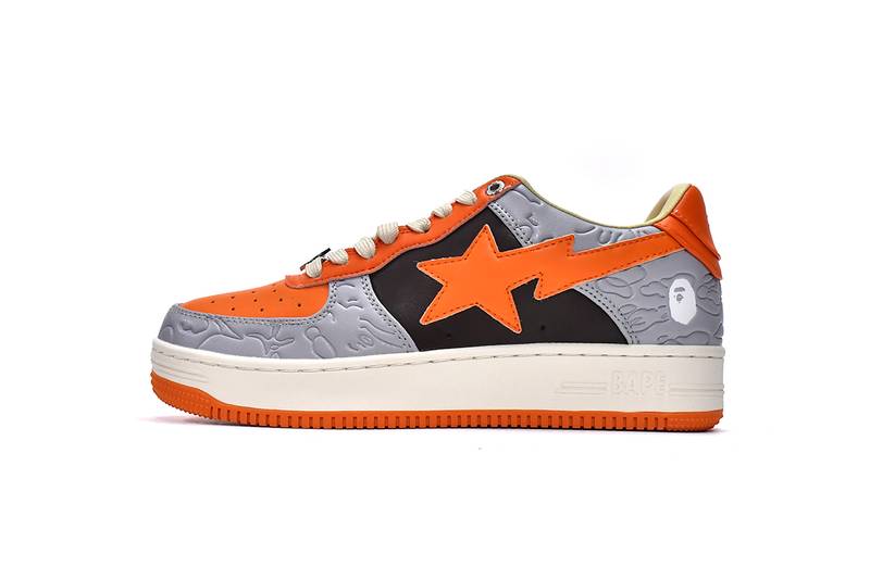 A Bathing Ape Bape Sta Low Grey Orange