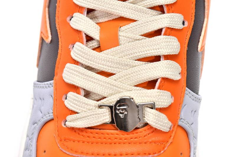A Bathing Ape Bape Sta Low Grey Orange