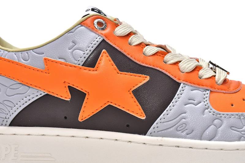 A Bathing Ape Bape Sta Low Grey Orange