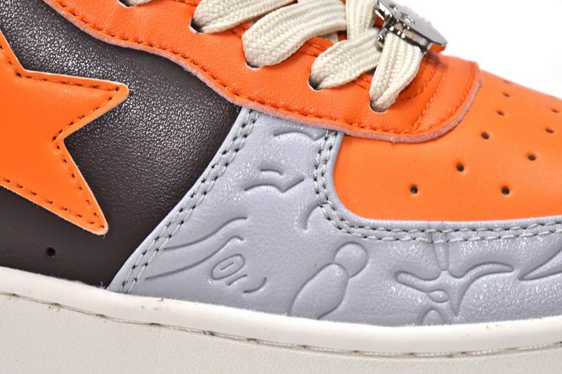 A Bathing Ape Bape Sta Low Grey Orange