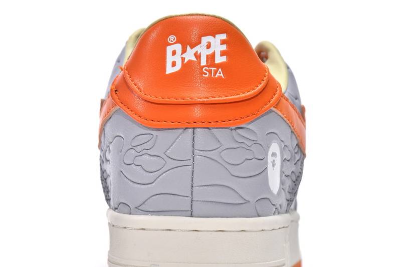 A Bathing Ape Bape Sta Low Grey Orange