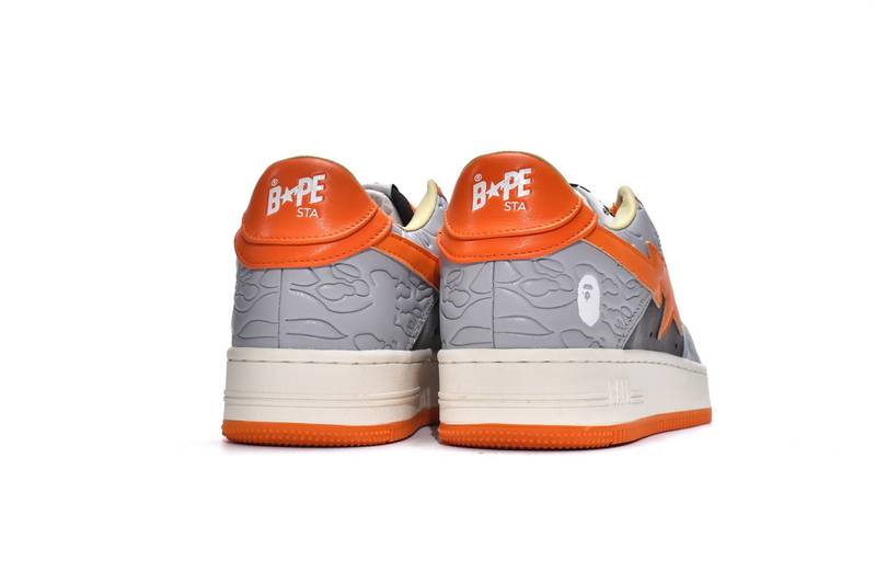 A Bathing Ape Bape Sta Low Grey Orange