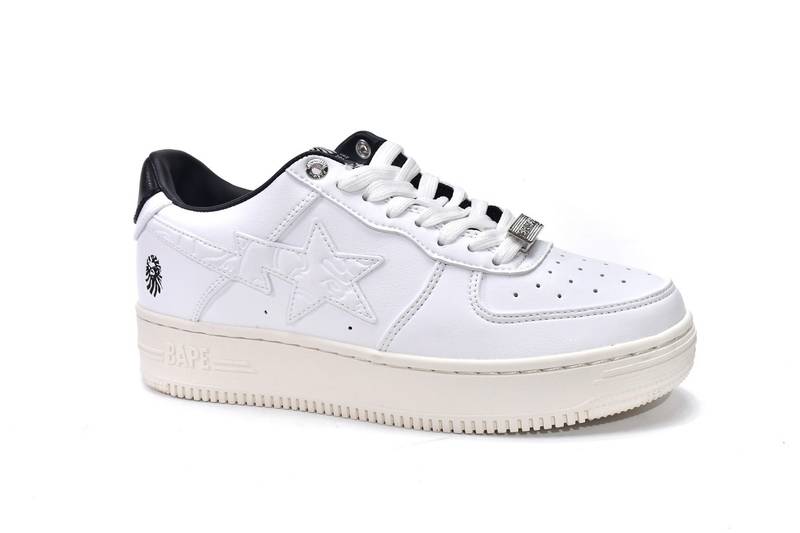 A Bathing Ape Bape Sta Low White Black