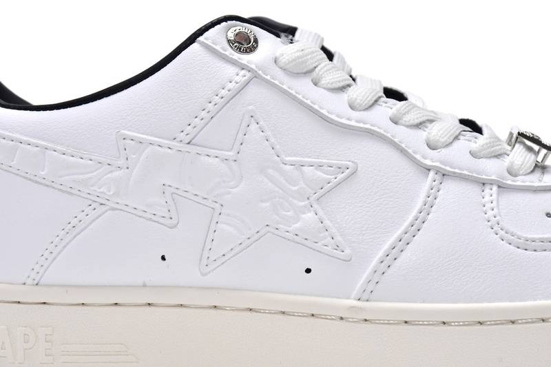 A Bathing Ape Bape Sta Low White Black