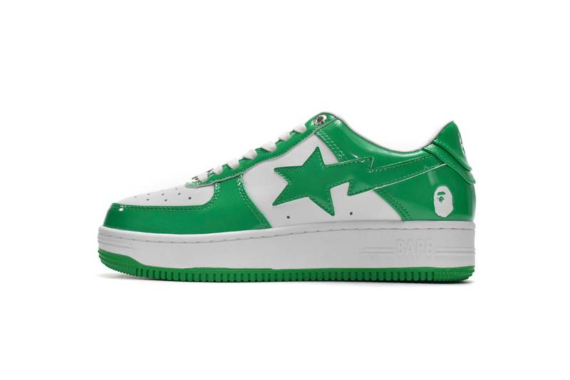 A Bathing Ape Bape Sta Low White Green