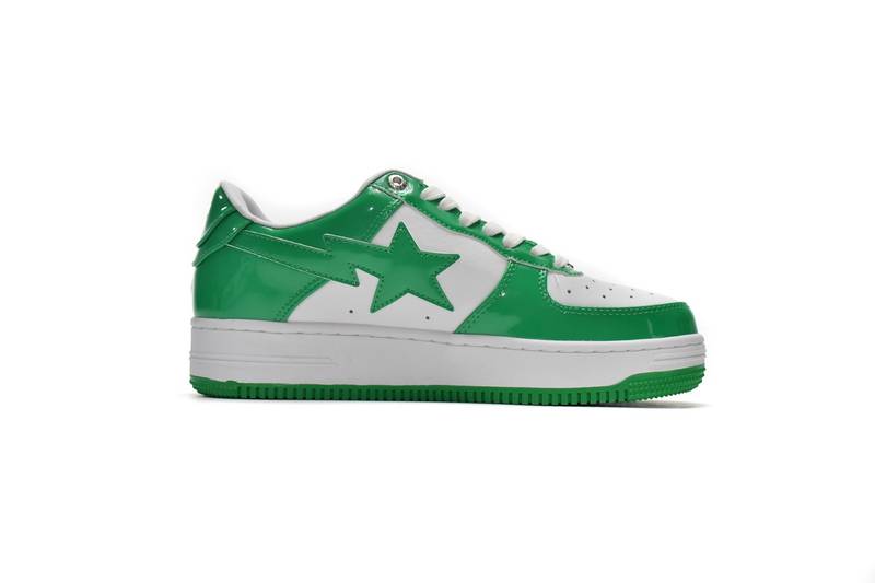 A Bathing Ape Bape Sta Low White Green