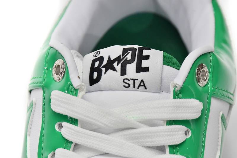 A Bathing Ape Bape Sta Low White Green