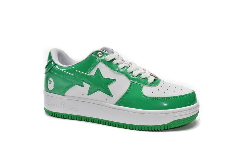 A Bathing Ape Bape Sta Low White Green