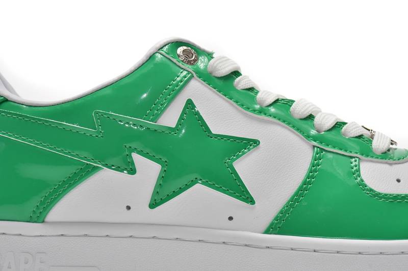 A Bathing Ape Bape Sta Low White Green