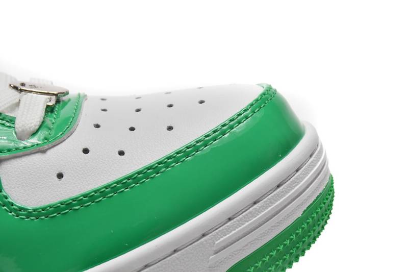 A Bathing Ape Bape Sta Low White Green