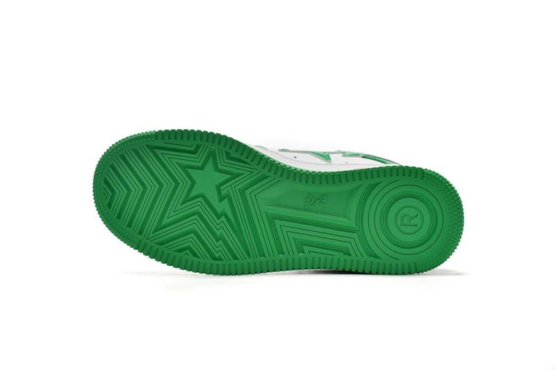 A Bathing Ape Bape Sta Low White Green