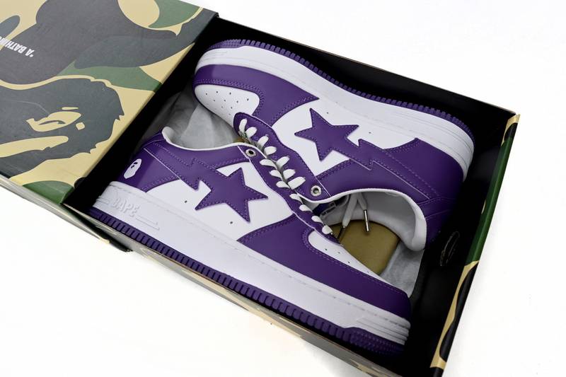 A Bathing Ape Bape Sta Low White Purple