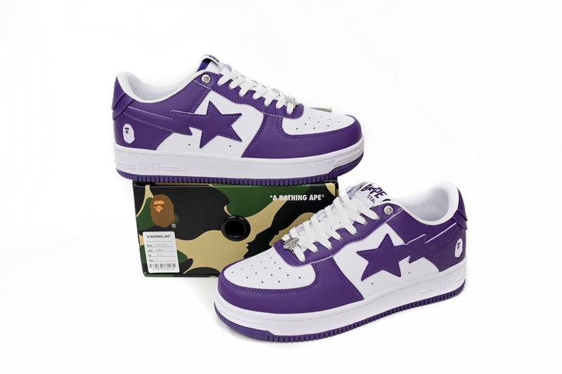 A Bathing Ape Bape Sta Low White Purple